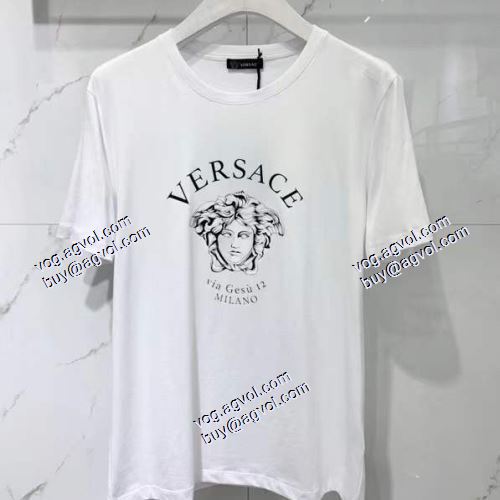  2色可選  お買得  VERSACEスーパーコピー 代引  半袖シャツ  ヴェルサーチVERSACE  2021春夏 