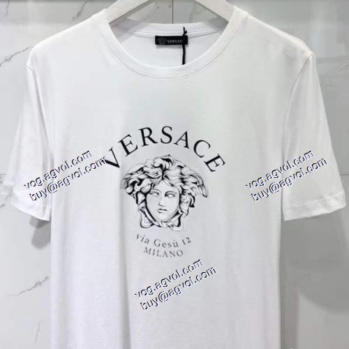  2色可選  お買得  VERSACEスーパーコピー 代引  半袖シャツ  ヴェルサーチVERSACE  2021春夏 