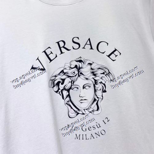  2色可選  お買得  VERSACEスーパーコピー 代引  半袖シャツ  ヴェルサーチVERSACE  2021春夏 