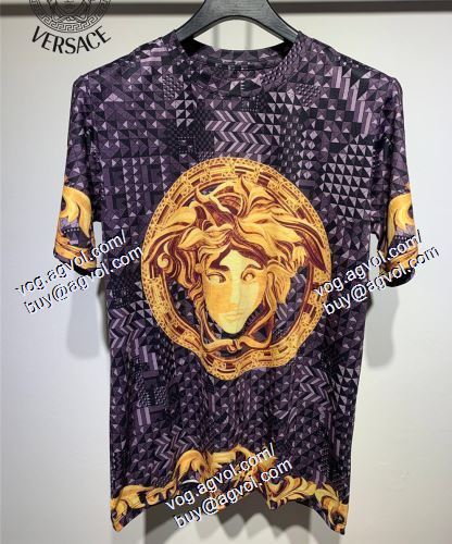  ヴェルサーチVERSACE 半袖Tシャツ 3色可選 2021春夏 VERSACEコピー ブランド 売れ筋のいい