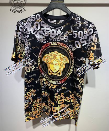  ヴェルサーチVERSACE 2021春夏 超目玉 VERSACEコピーブランド 半袖Tシャツ