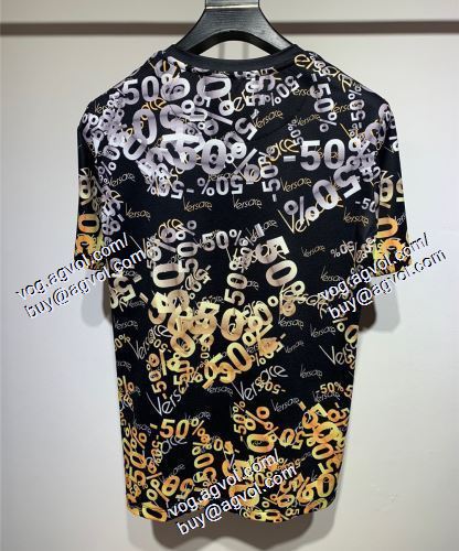 ヴェルサーチVERSACE 2021春夏 超目玉 VERSACEコピーブランド 半袖Tシャツ