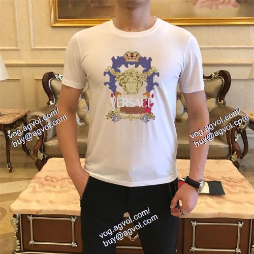 半袖Tシャツ VERSACE偽物ブランド オリジナル ヴェルサーチVERSACE 2021春夏 2色可選