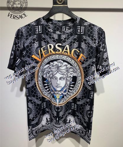  2021春夏 デザイン性の高い VERSACEスーパーコピー 代引 半袖Tシャツ ヴェルサーチVERSACE