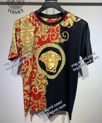  ファッション 人気 VERSACEスーパーコピー 半袖Tシャツ ヴェルサーチVERSACE 2021春夏