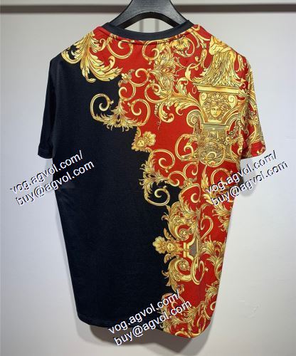  ファッション 人気 VERSACEスーパーコピー 半袖Tシャツ ヴェルサーチVERSACE 2021春夏