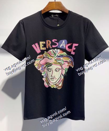  半袖Tシャツ 2021春夏 【激安】 VERSACEスーパーコピー 激安 2色可選 ヴェルサーチVERSACE