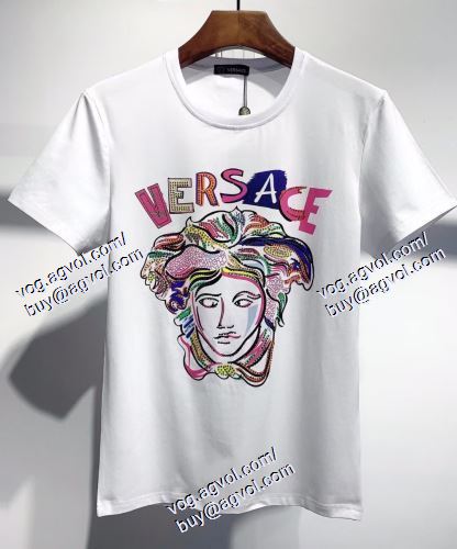  半袖Tシャツ 2021春夏 【激安】 VERSACEスーパーコピー 激安 2色可選 ヴェルサーチVERSACE
