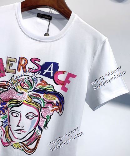  半袖Tシャツ 2021春夏 【激安】 VERSACEスーパーコピー 激安 2色可選 ヴェルサーチVERSACE