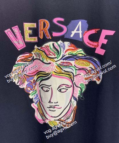  半袖Tシャツ 2021春夏 【激安】 VERSACEスーパーコピー 激安 2色可選 ヴェルサーチVERSACE