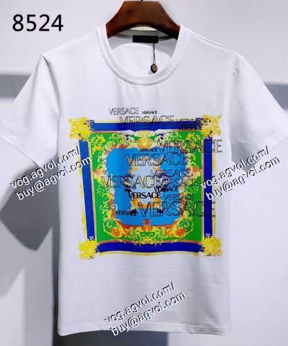  VERSACE偽物ブランド 半袖Tシャツ 2色可選 人気激売れ ヴェルサーチVERSACE 2021春夏 