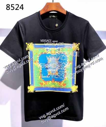  VERSACE偽物ブランド 半袖Tシャツ 2色可選 人気激売れ ヴェルサーチVERSACE 2021春夏 