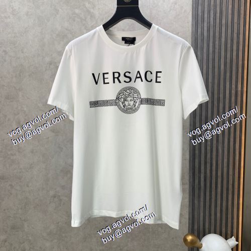  2021春夏 VERSACEスーパーコピー 代引 2色可選 半袖Tシャツ ヴェルサーチVERSACE SALE!今季 