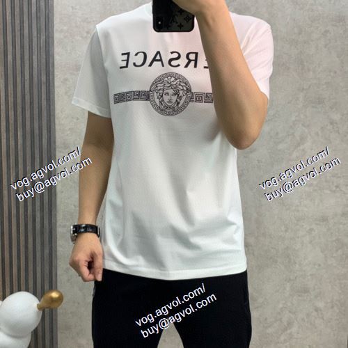  2021春夏 VERSACEスーパーコピー 代引 2色可選 半袖Tシャツ ヴェルサーチVERSACE SALE!今季 