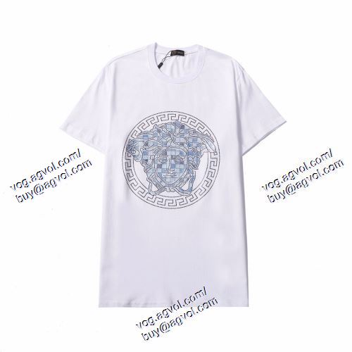  ヴェルサーチVERSACE 2色可選 半袖Tシャツ ～希少 2021春夏 VERSACEブランド コピー