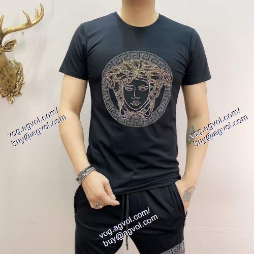  お買得 ヴェルサーチVERSACE 半袖Tシャツ 2021春夏 VERSACEコピー ブランド