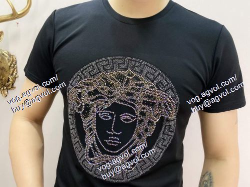  お買得 ヴェルサーチVERSACE 半袖Tシャツ 2021春夏 VERSACEコピー ブランド