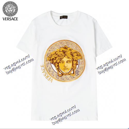  2021春夏 半袖Tシャツ 2色可選 VERSACEスーパーコピー 激安 大人のおしゃれに ヴェルサーチVERSACE
