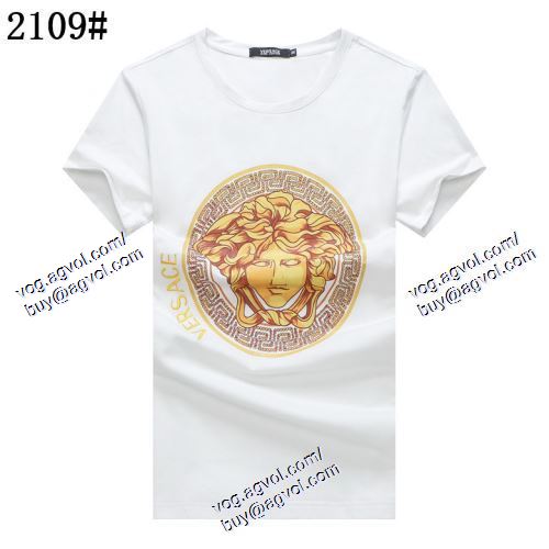  ヴェルサーチVERSACE 2021春夏 ◆モデル愛用◆ VERSACEブランドスーパーコピー 半袖Tシャツ 2色可選