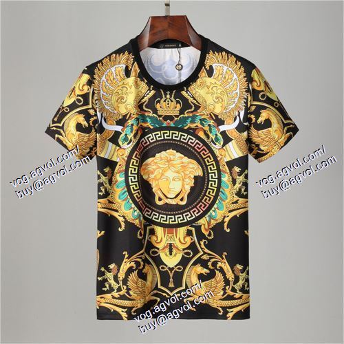  半袖Tシャツ VERSACEブランドコピー 超人気美品◆ ヴェルサーチVERSACE 2021春夏 