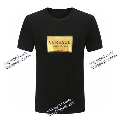  2021春夏 VERSACEコピー 2色可選 半袖Tシャツ 一味違うケーブル編みが魅力満点 ヴェルサーチVERSACE