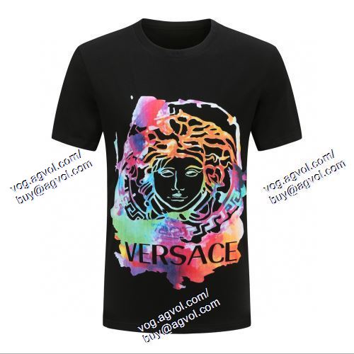  ヴェルサーチVERSACE 2021春夏 VERSACEコピー ブランド 贈り物にも◎ 2色可選 半袖Tシャツ 
