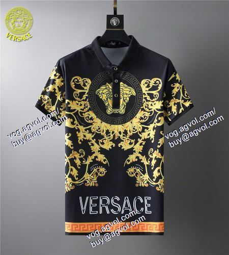  VERSACE偽物ブランド 耐久性に優れ 半袖Tシャツ 2色可選 ヴェルサーチVERSACE 2021春夏