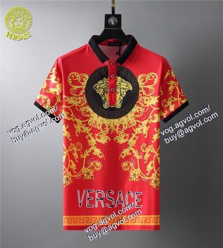  VERSACE偽物ブランド 耐久性に優れ 半袖Tシャツ 2色可選 ヴェルサーチVERSACE 2021春夏