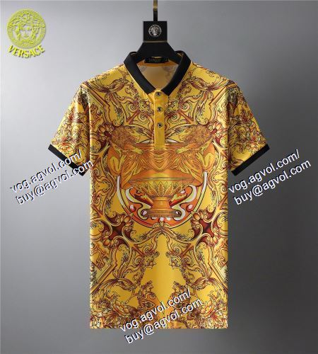  ヴェルサーチVERSACE スタイルアップ効果 2021春夏 2色可選 半袖Tシャツ VERSACEブランドスーパーコピー