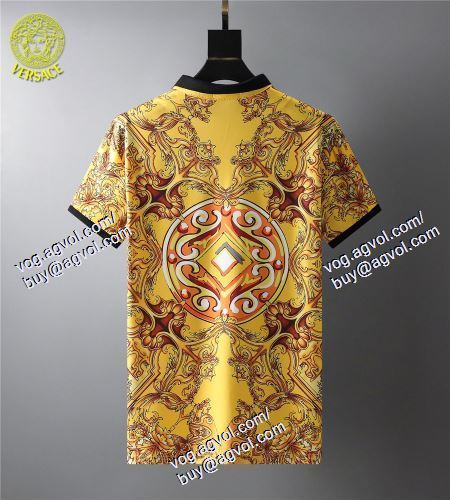  ヴェルサーチVERSACE スタイルアップ効果 2021春夏 2色可選 半袖Tシャツ VERSACEブランドスーパーコピー