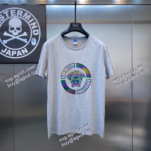  2021春夏 半袖Tシャツ VERSACEスーパーコピー 激安 大好評 3色可選 ヴェルサーチVERSACE 