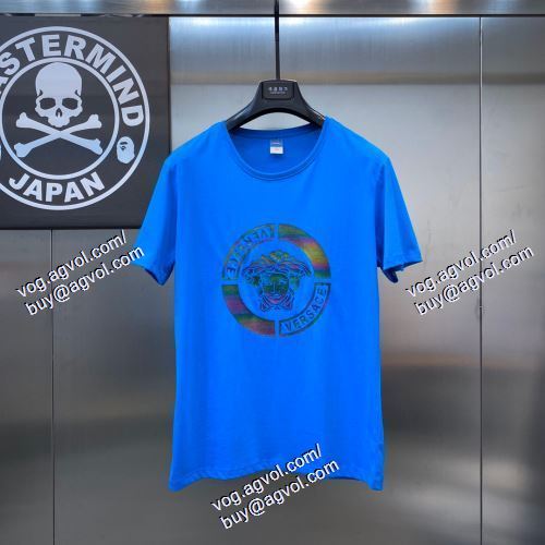  2021春夏 半袖Tシャツ VERSACEスーパーコピー 激安 大好評 3色可選 ヴェルサーチVERSACE 