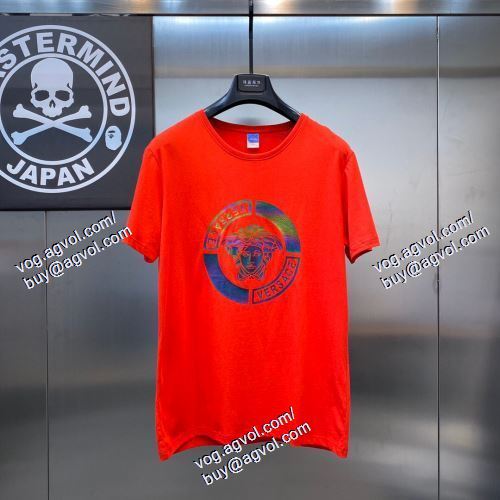  2021春夏 半袖Tシャツ VERSACEスーパーコピー 激安 大好評 3色可選 ヴェルサーチVERSACE 