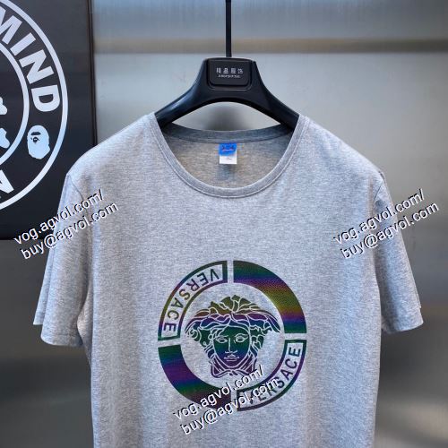  2021春夏 半袖Tシャツ VERSACEスーパーコピー 激安 大好評 3色可選 ヴェルサーチVERSACE 