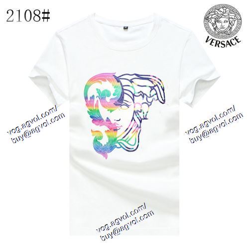  2021春夏 半袖Tシャツ VERSACEスーパーコピー 代引 2色可選 ヴェルサーチVERSACE ファッション 人気 