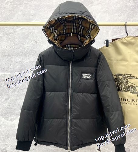 2021秋冬 バーバリー BURBERRY モデル大絶賛? バーバリーブランド 偽物 通販 4色可選 プレミアムダウンコート リバーシブル仕様 ふわふわな感触