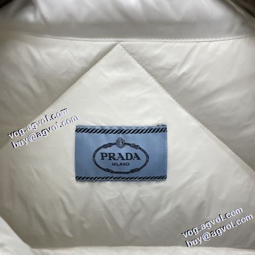 3色可選 2021秋冬 軽くて暖かい プラダ PRADA 肌触りのいい プラダブランド コピー ダウンジャケット 首周りもあったかい ポケットづき