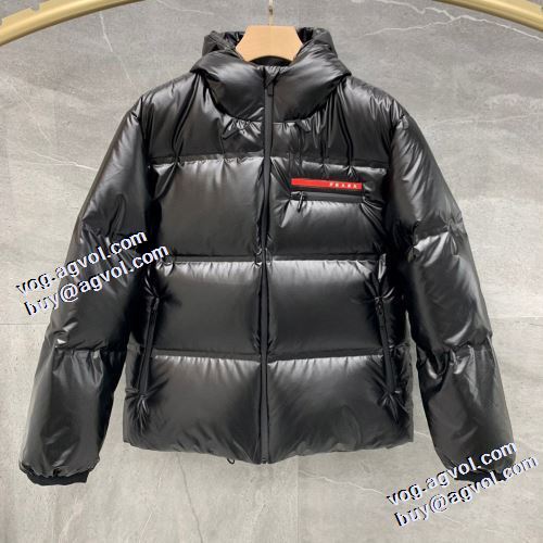 フード取り外し不可 2021秋冬 プラダスーパーコピー 撥水性がある プラダ PRADA 個性的なデザイン ダウンジャケット 軽くて暖かい