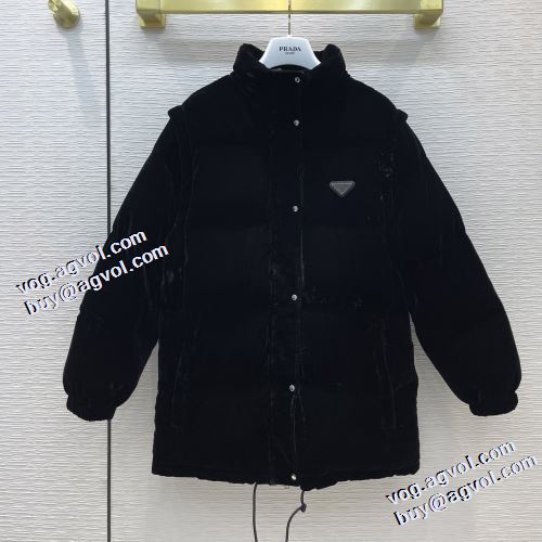 プラダブランド 偽物 通販 デザイン性の高い 2021秋冬 プラダ PRADA ダウンジャケット ベスト 大人っぼい スナップ止め仕様