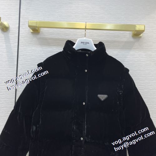 プラダブランド 偽物 通販 デザイン性の高い 2021秋冬 プラダ PRADA ダウンジャケット ベスト 大人っぼい スナップ止め仕様