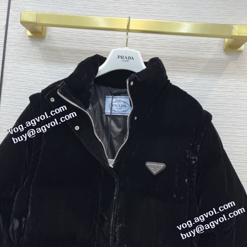 プラダブランド 偽物 通販 デザイン性の高い 2021秋冬 プラダ PRADA ダウンジャケット ベスト 大人っぼい スナップ止め仕様