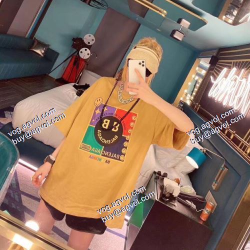  ファッション 人気 半袖シャツ 2021春夏 バレンシアガ BALENCIAGA BALENCIAGAスーパーコピー