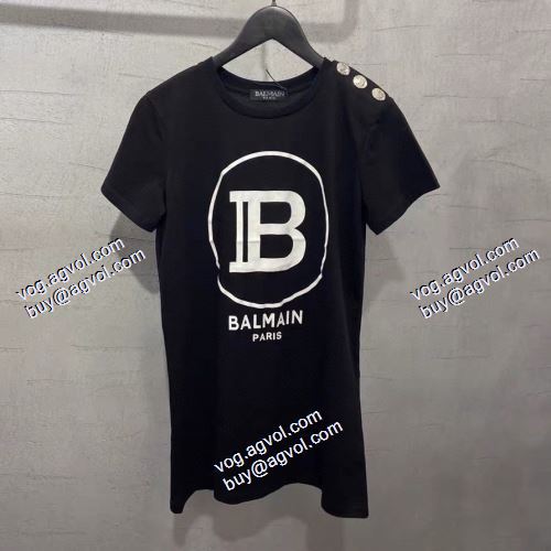  半袖シャツ BALMAINブランド 偽物 通販 バルマン BALMAIN 2色可選 2021春夏 デザイン性の高い