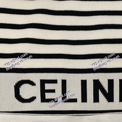  セリーヌ CELINE 2021春夏 CELINE偽物ブランド コスパ最高のプライス ストライプのスリムベスト 2色可選
