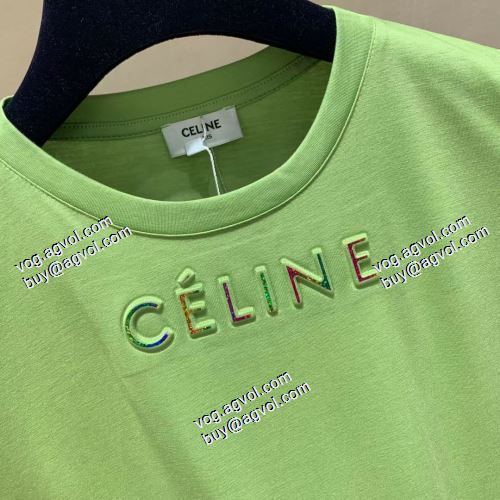 2021春夏 セリーヌ CELINE デザイン性の高い CELINE偽物ブランド 2色可選 半袖シャツ