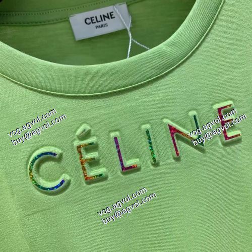  2021春夏 セリーヌ CELINE デザイン性の高い CELINE偽物ブランド 2色可選 半袖シャツ