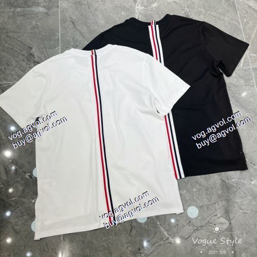 2色可選 トムブラウン THOM BROWNE 半袖シャツ 2021春夏 スタイリッシュな印象 THOM BROWNE偽物ブランド 