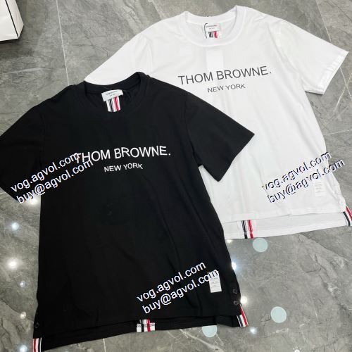  2色可選 トムブラウン THOM BROWNE 半袖シャツ 2021春夏 スタイリッシュな印象 THOM BROWNE偽物ブランド 