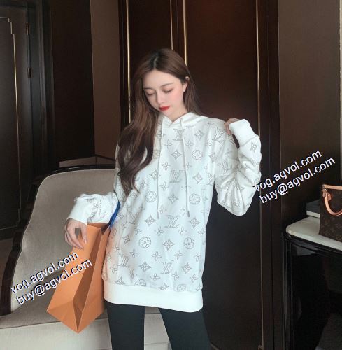 2色可選 ジップパーカー 2021秋冬 ルイ ヴィトン LOUIS VUITTON 存在感のある ルイ ヴィトン偽物ブランド パーカー