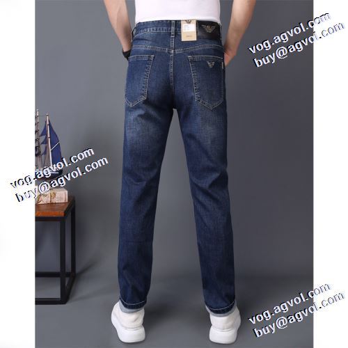 2021秋冬 裾にかけて細くなるテーパード加工 海外セレブ愛用 デニムパンツ 人気新品★超特価★ ストレートデニムパンツ アルマーニスーパーコピー アルマーニ ARMANI